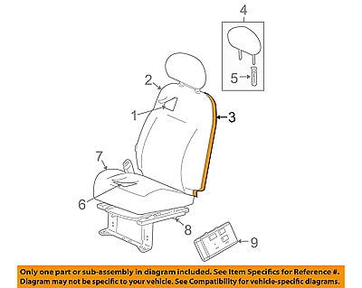 chrysler oem 06 08 pt cruiser front seat seat back frame right PT Cruiser Seat Diagram chrysler oem 06 08 pt cruiser front seat seat back frame right 5175824aa walmart com
